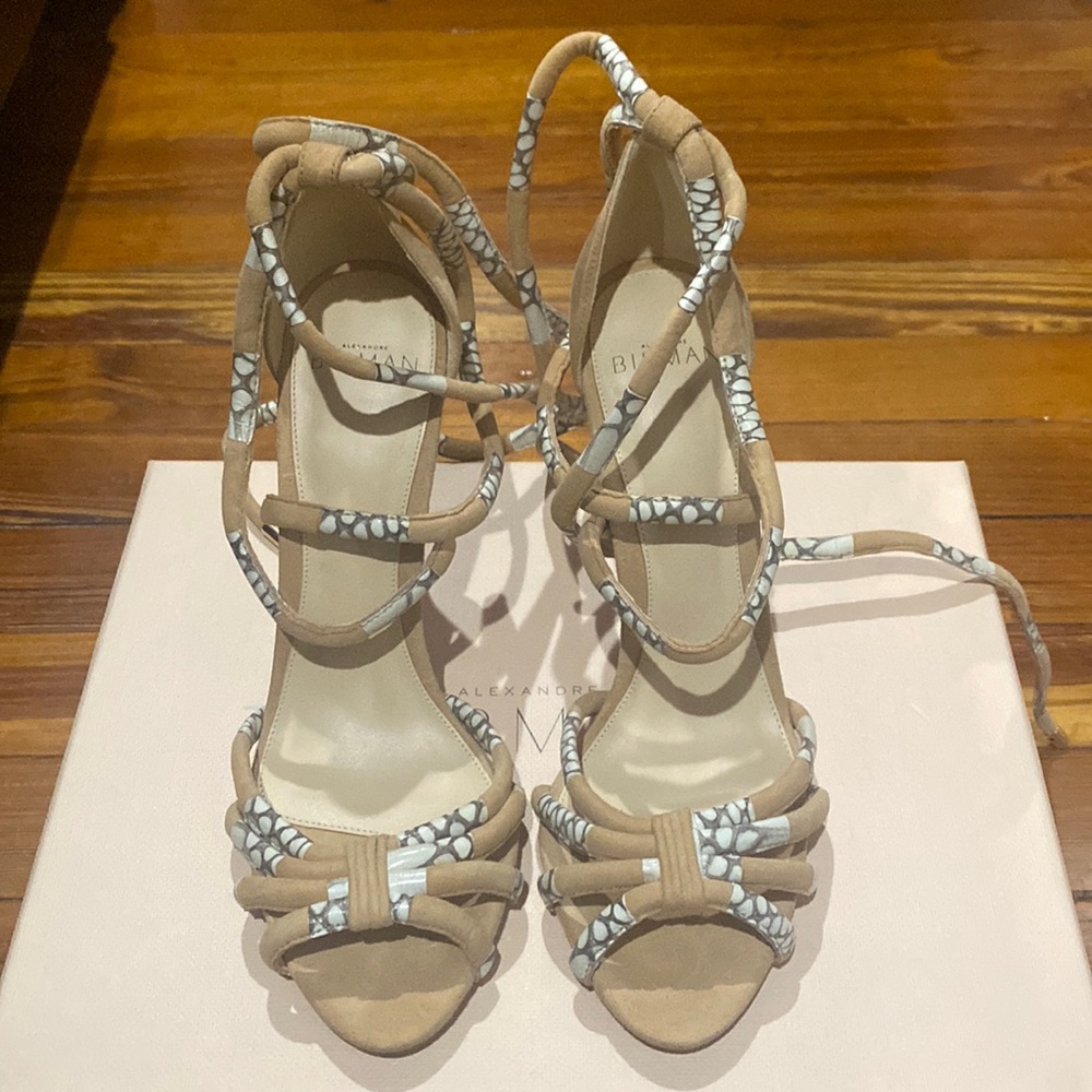 100% Authentic size 7.5 Alexandre Birman open toe heals